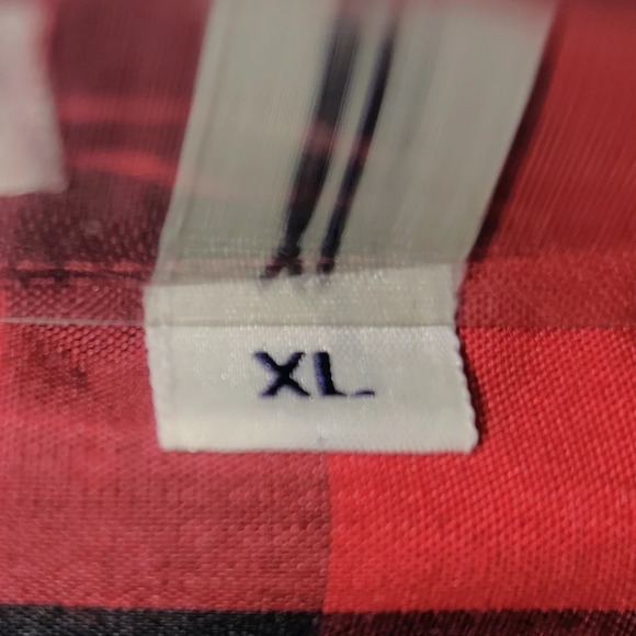 Vintage 80s HATHAWAY Shirt Biddeford Poplin Red Plaid Button Up Men's XL NWOT - Picture 5 of 7